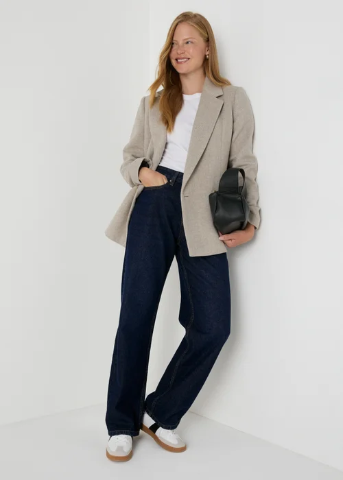 Dark Wash Straight Denim Jeans - 8 Image 1