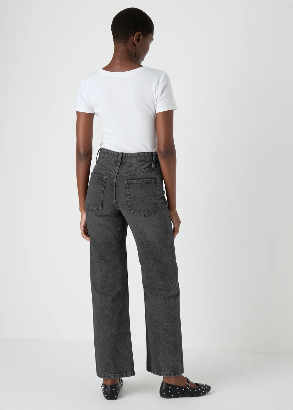 Grey Straight Denim Jeans - 8 Image 2