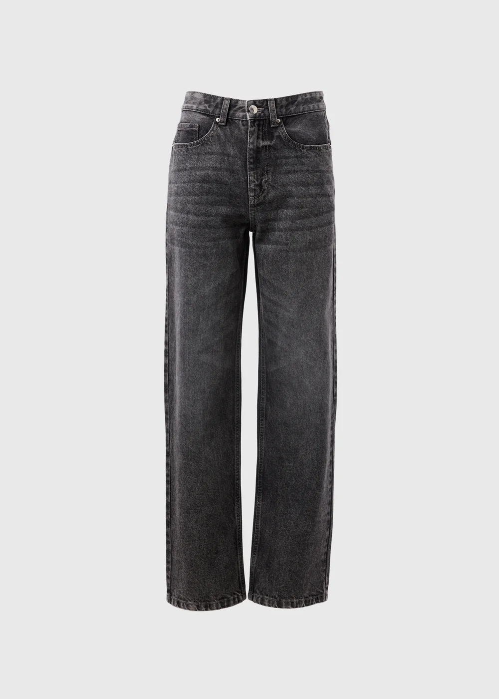 Grey Straight Denim Jeans - 8 Image 4