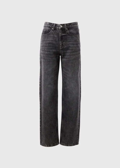 Grey Straight Denim Jeans - 8 Image 4
