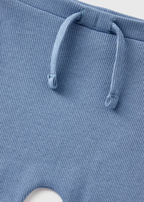 Baby Blue Ribbed Leggings (Newborn-23mths) - 9-12 months Image 2