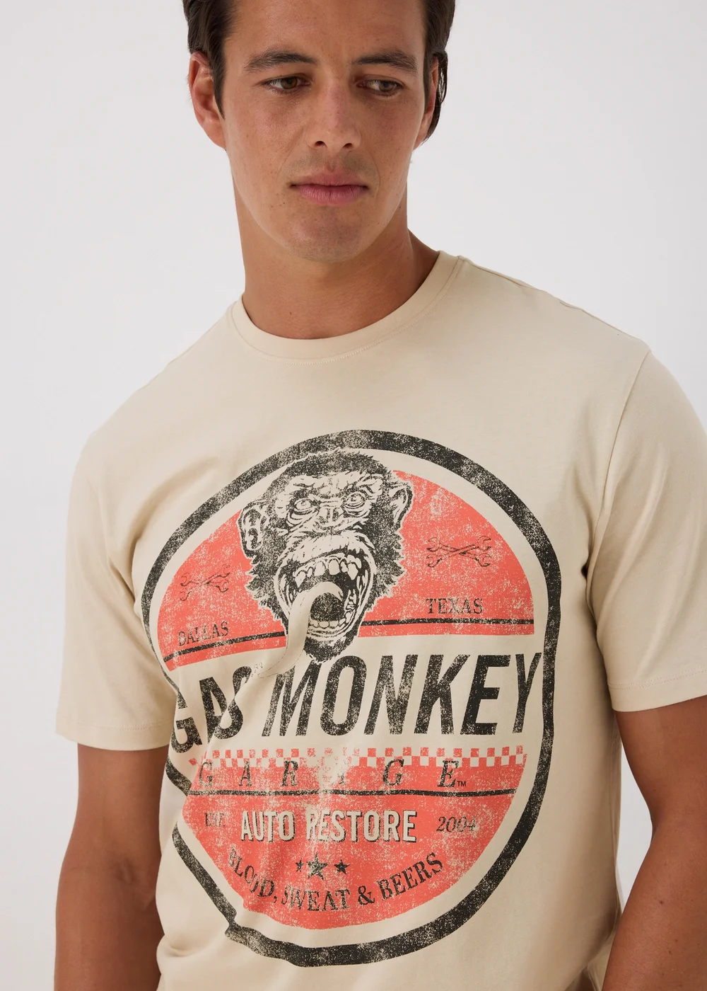 Stone Gas Monkey Print T-Shirt - S Image 3