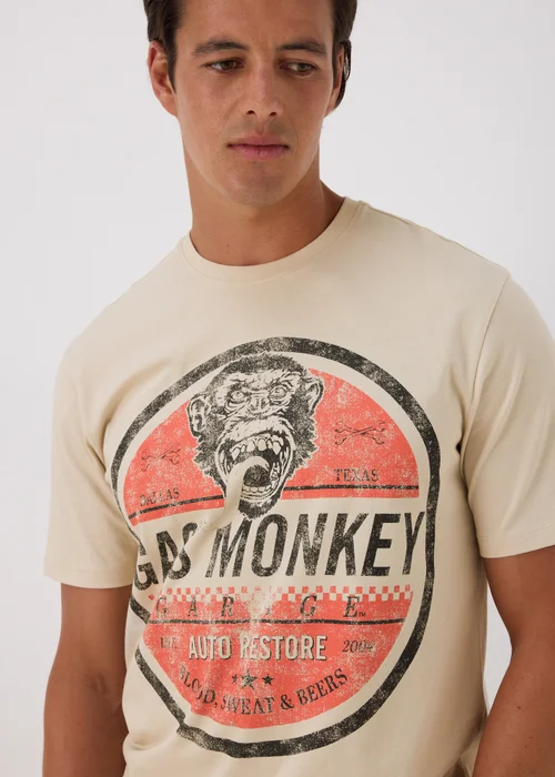 Stone Gas Monkey Print T-Shirt - S Image 3