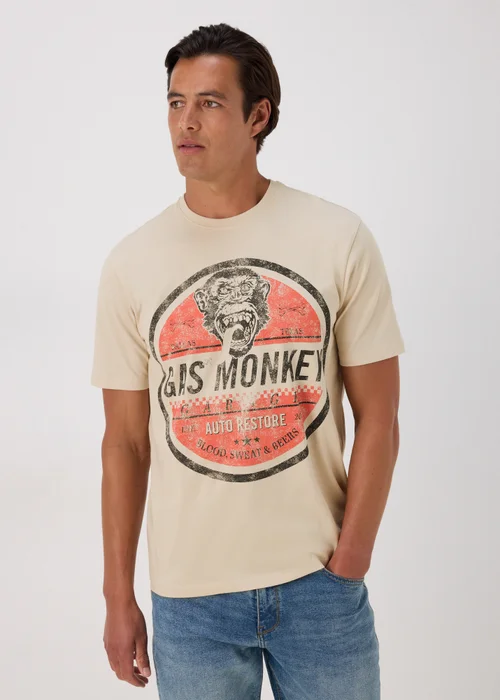 Stone Gas Monkey Print T-Shirt - S Image 1