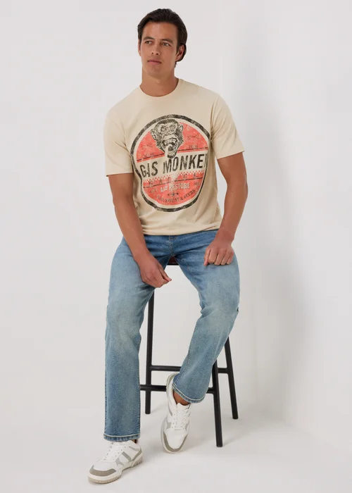 Stone Gas Monkey Print T-Shirt - S Image 4