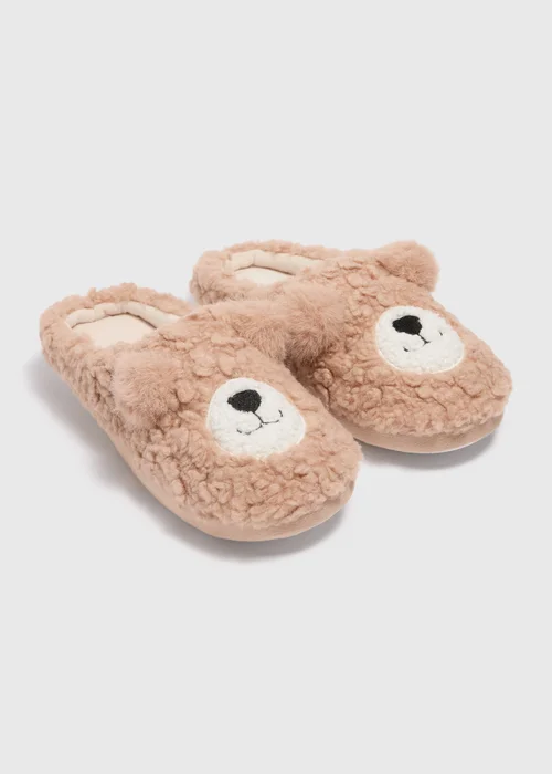 Brown Bear Design Slippers - Small Image 1