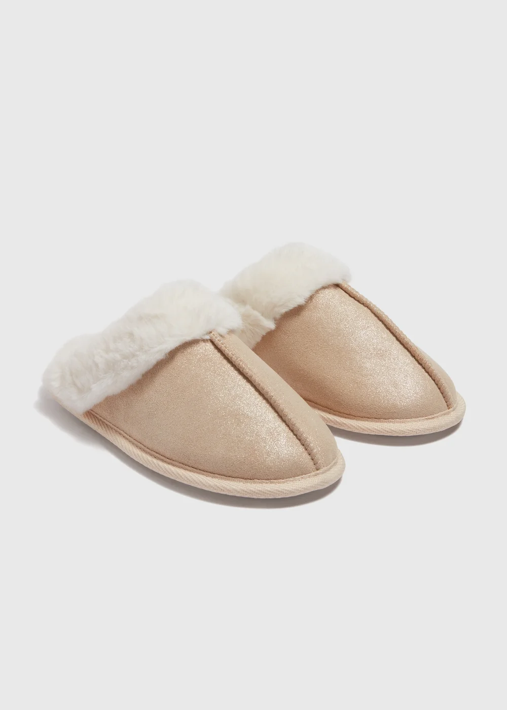Girls Cream Snug Mule Slippers (Younger 10-Older 5) - Size 1 Image 1