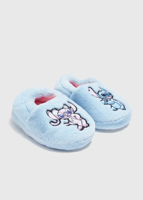 Disney Kids Blue Stitch A Line Slippers (Younger 4-12) - Size 4 Infants Image 1
