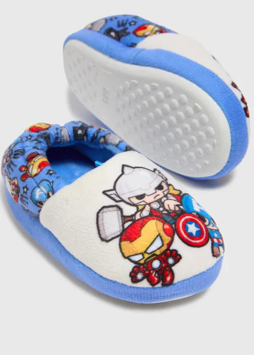 Marvel Kids Blue A Line Slippers (Younger 4-12) - Size 4 Infants Image 2