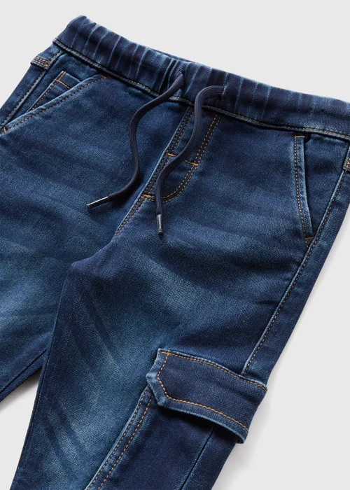 Boys Blue Cargo Jeans (1-7yrs) - 1 half year to 2 Image 2