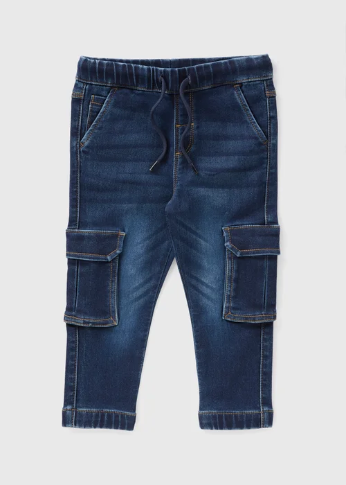 Boys Blue Cargo Jeans (1-7yrs) - 1 half year to 2 Image 1
