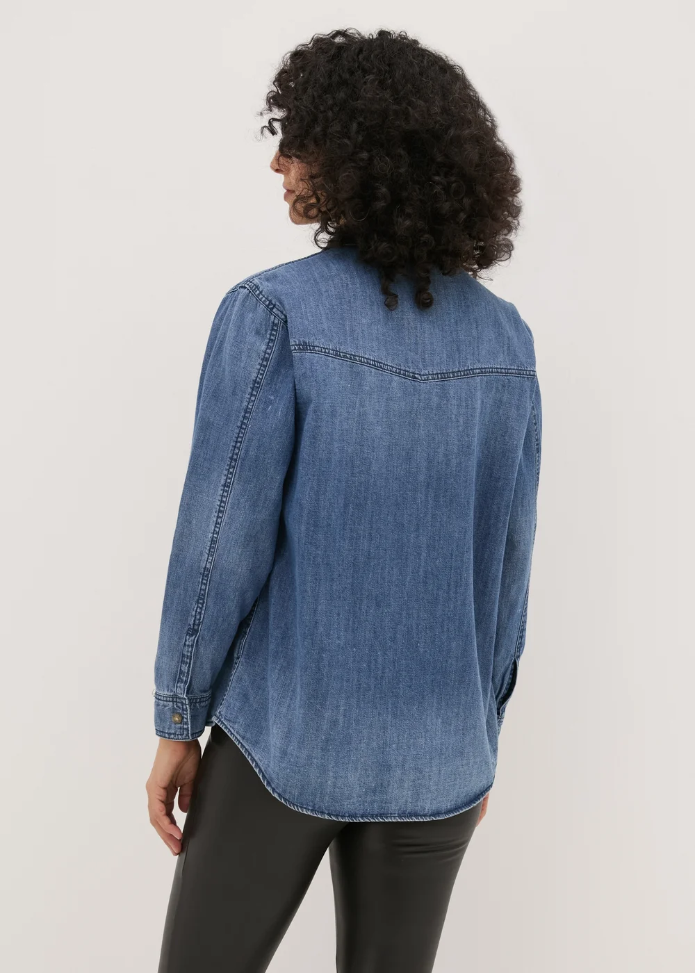 Blue Wash Denim Shirt - 8 Image 2