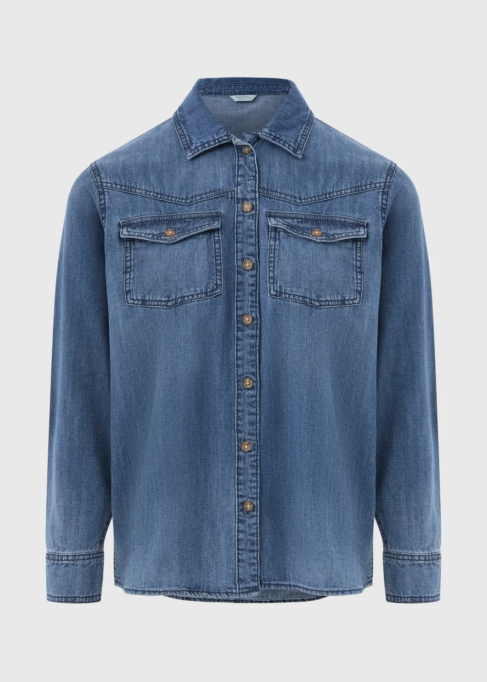 Blue Wash Denim Shirt - 8 Image 4
