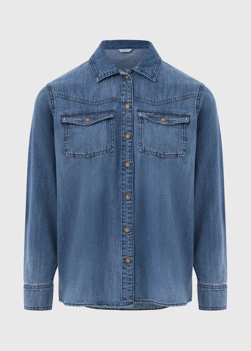 Blue Wash Denim Shirt - 8 Image 4