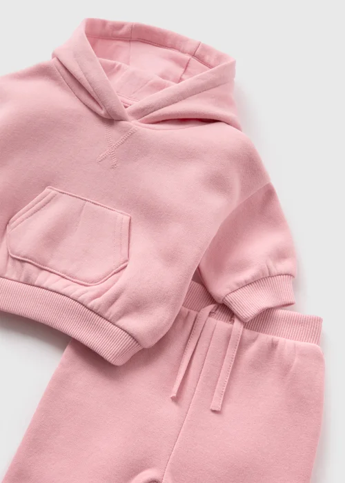 Baby Pink Sweatshirt & Jogging Bottoms Set (Newborn-23mths) - 0-3 months Image 2