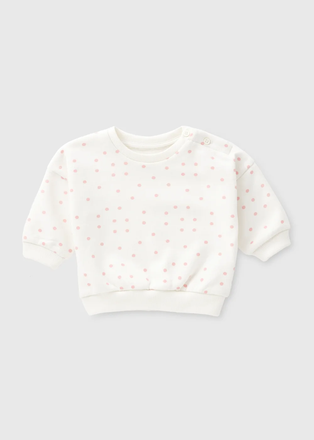 Baby Cream Crew Neck Sweatshirt (Newborn-23 mths) - 0-3 months Image 1