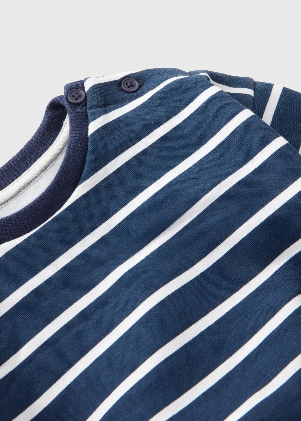 Baby Navy Striped Sweatshirt (Newborn-23mths) - 0-3 months Image 2
