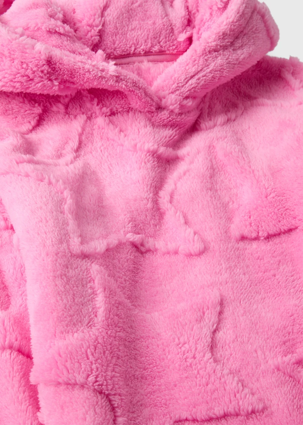 Girls Pink Star Fluffy Hoodie & Bottoms Lounge Set (7-13yrs) - Age 7 Years Image 2