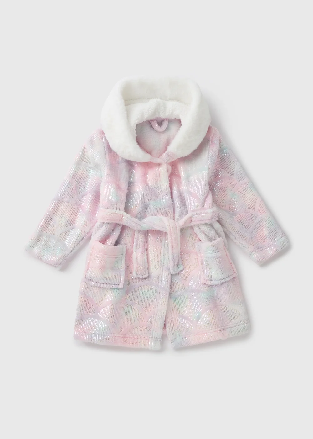 Girls Pink Mermaid Dressing Gown (1-7yrs) - 1 half year to 2 Image 1