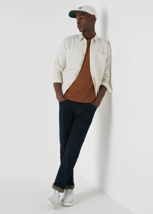 Brown Textured T-Shirt - S Image 1