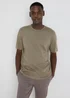 Khaki Textured T-Shirt - S Image 1