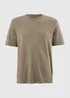 Khaki Textured T-Shirt - S Image 4