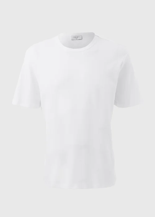 White Interlock Crew Neck T-Shirt - S Image 4