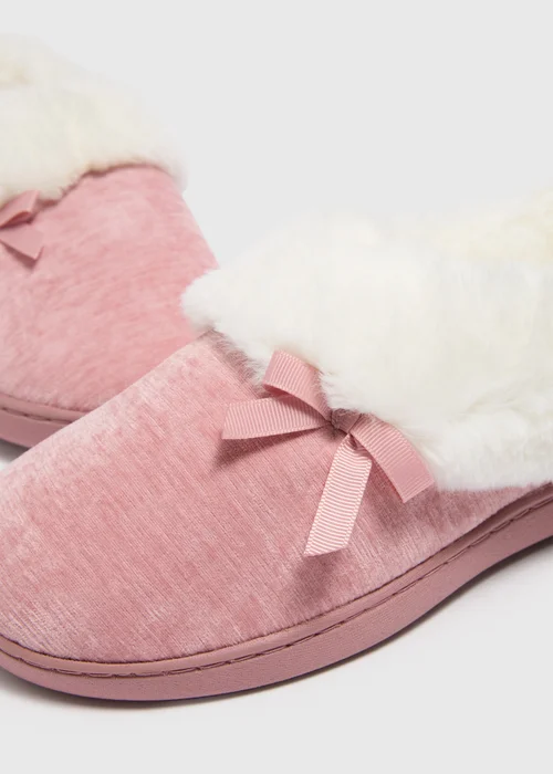 Pink Faux Fur Slippers - 3 Image 2