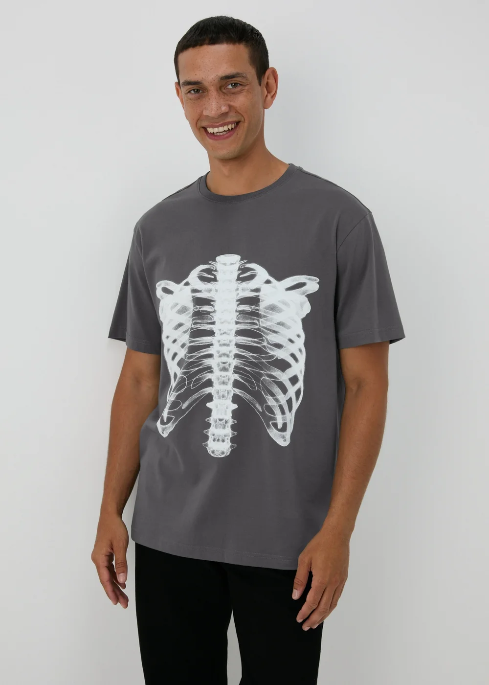 Grey Rib Cage T-Shirt - S Image 1