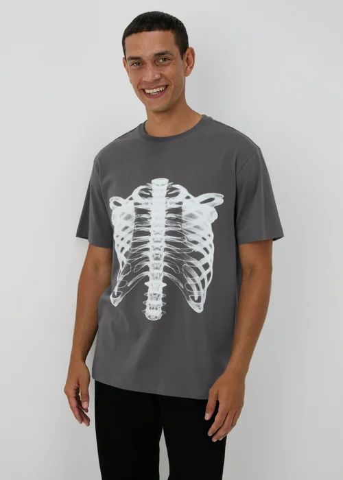 Grey Rib Cage T-Shirt - S Image 1