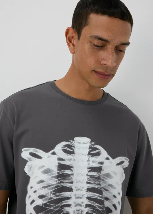Grey Rib Cage T-Shirt - S Image 3