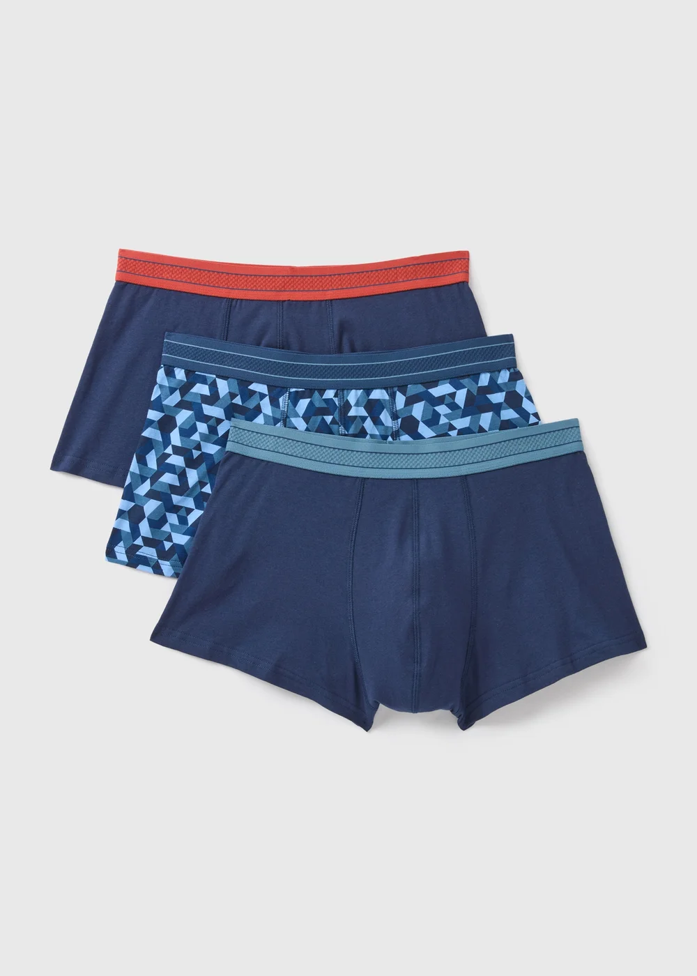 3 Pack Blue Geometric Hipsters - XS Image 1