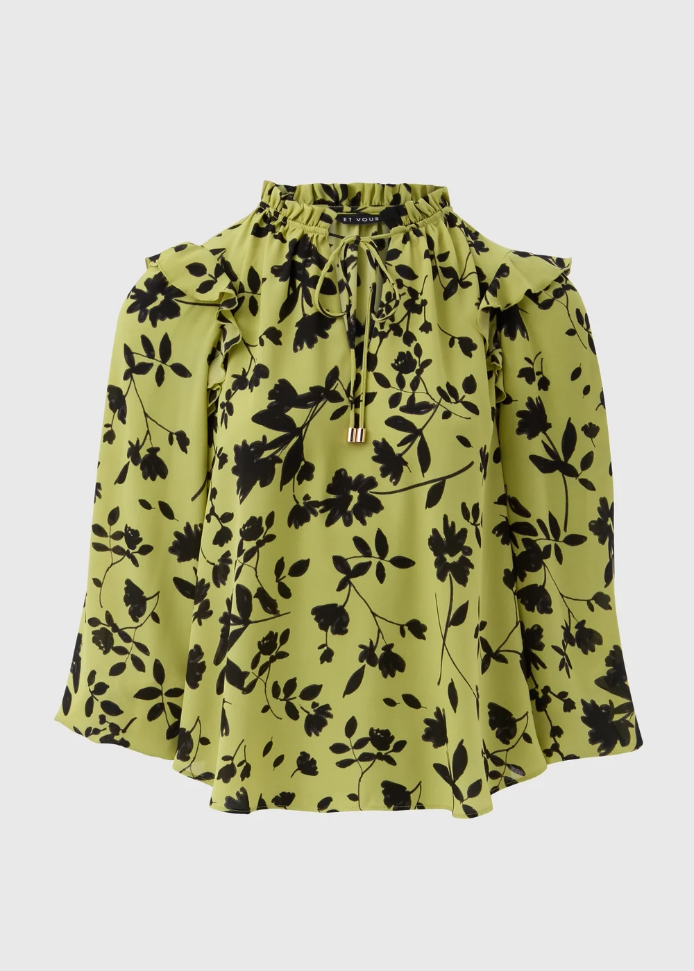 Et Vous Lime Floral Blouse - 8 Image 4