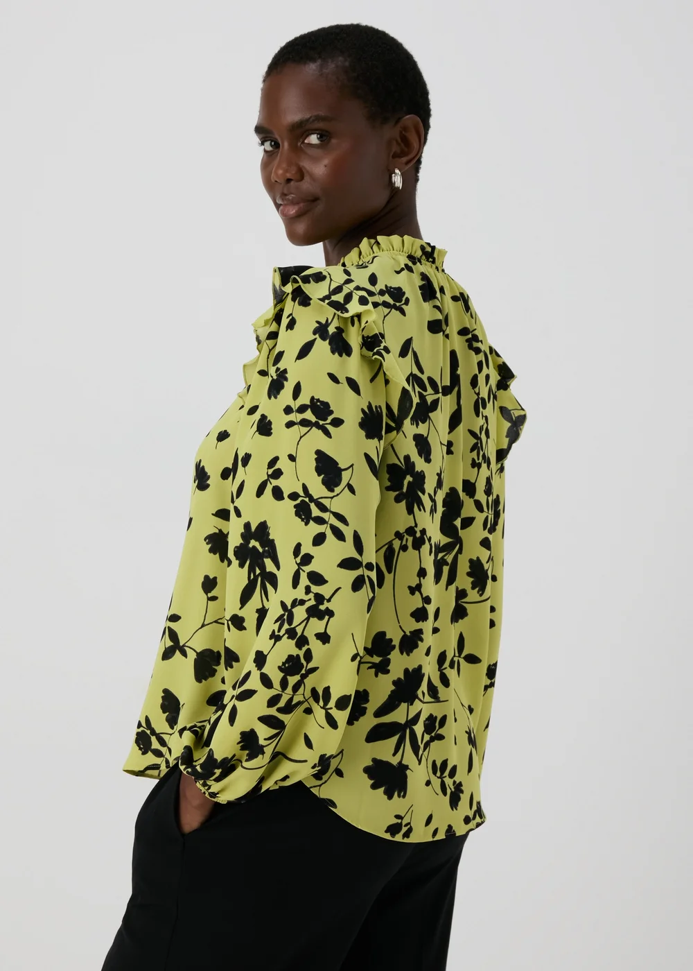 Et Vous Lime Floral Blouse - 8 Image 2