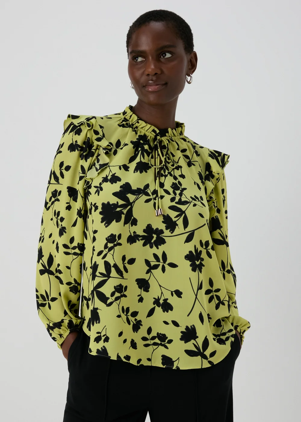 Et Vous Lime Floral Blouse - 8 Image 1