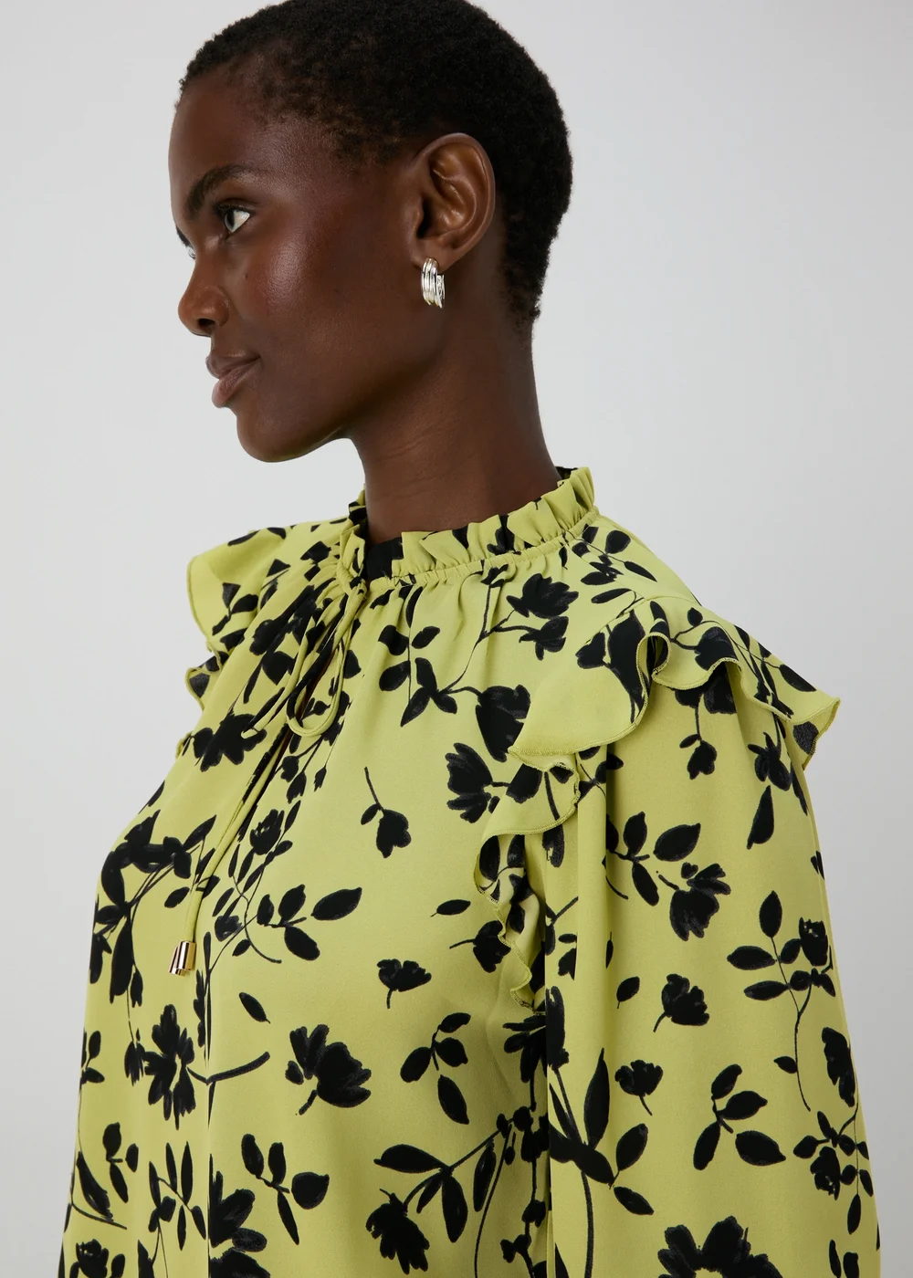 Et Vous Lime Floral Blouse - 8 Image 3