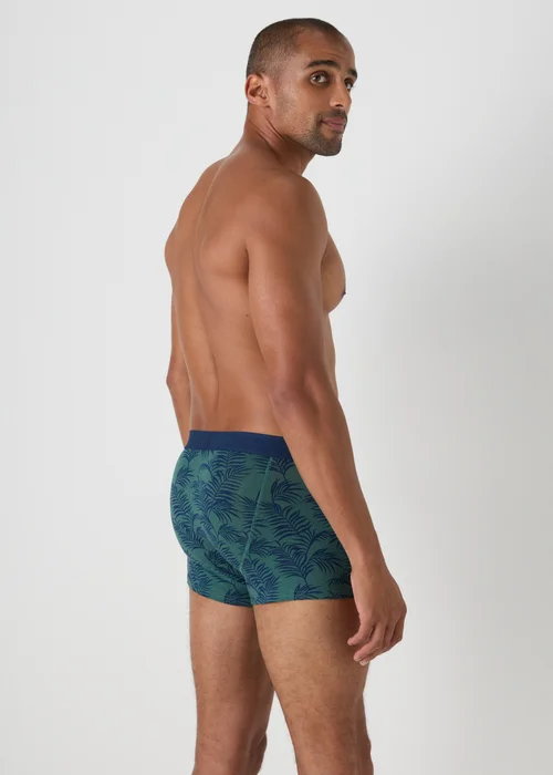 5 Pack Multicolour Leaf Print Hipsters - XS Image 3