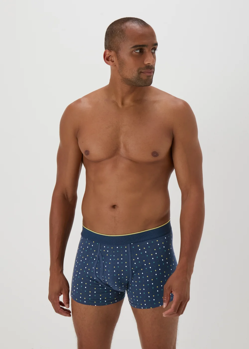 3 Pack Multicolour Patterned Keyhole Boxers - XS Image 2