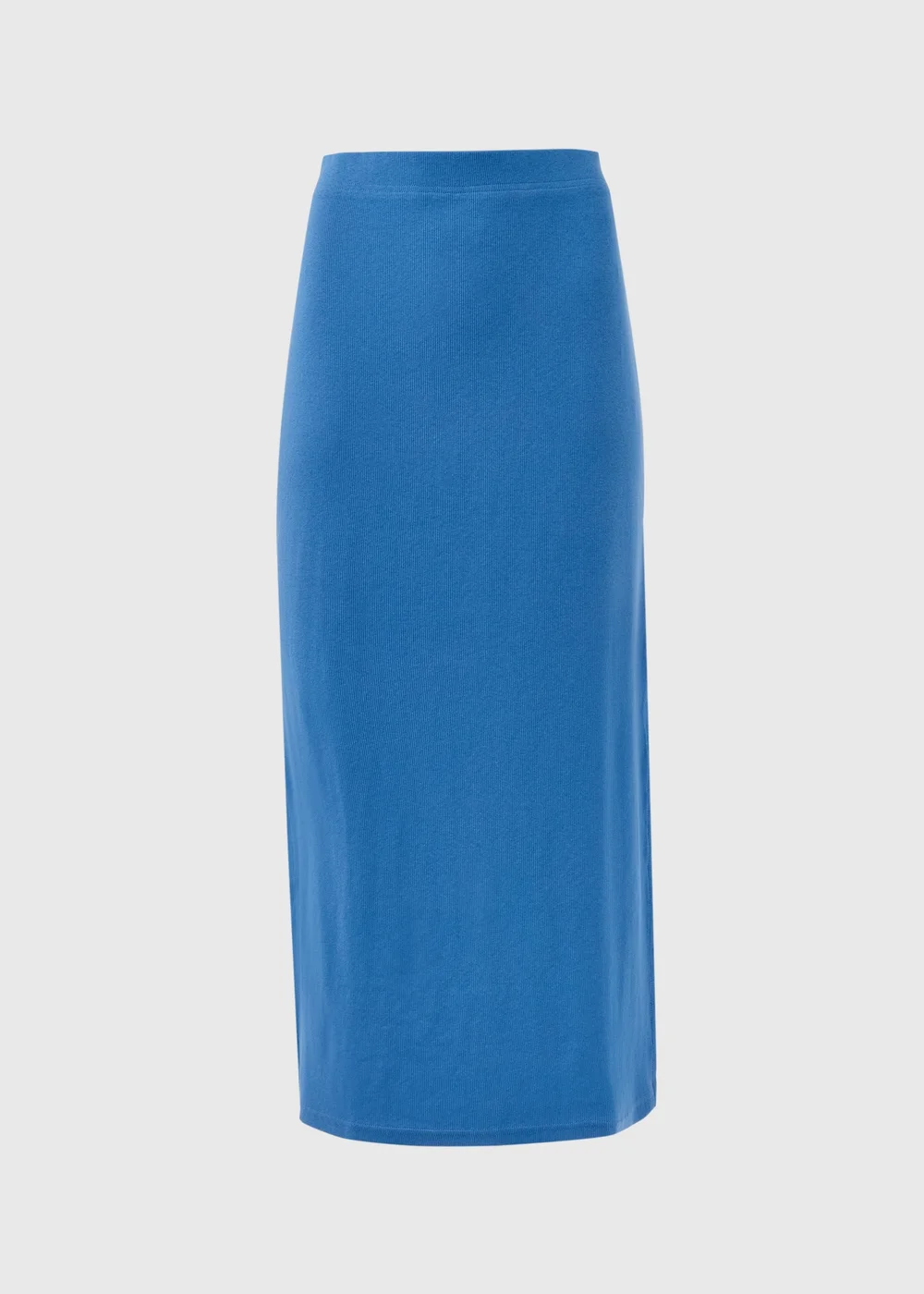 Blue Ribbed Midi Skirt - 8 Image 5