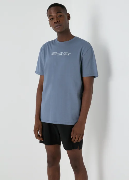 Souluxe Blue Graphic Symbols T-Shirt - XS Image 1