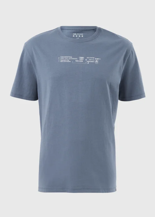 Souluxe Blue Graphic Symbols T-Shirt - XS Image 4