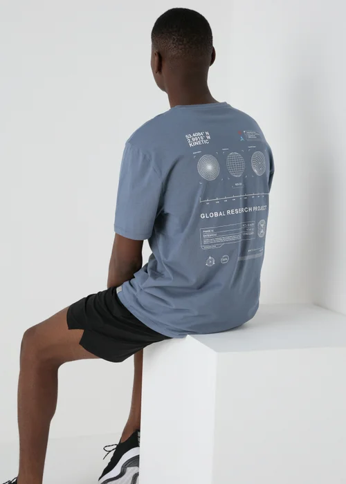 Souluxe Blue Graphic Symbols T-Shirt - XS Image 2
