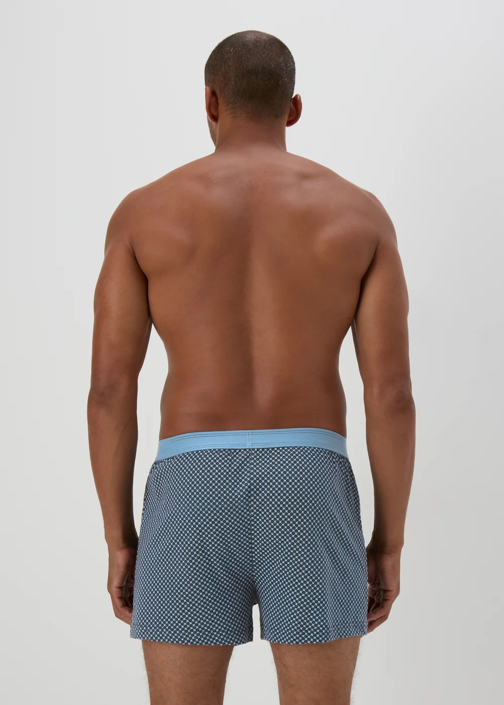 5 Pack Blue Patterned Loose Fit Boxers - S Image 3