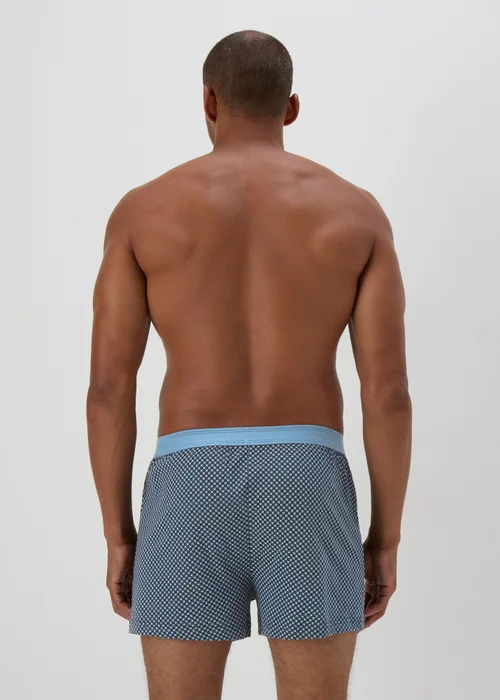 5 Pack Blue Patterned Loose Fit Boxers - S Image 3