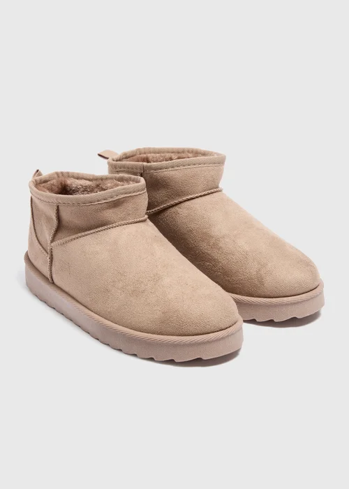 Beige Mini Snug Boots - Size 3 Image 1