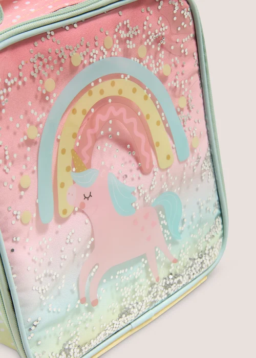 Pink Sparkly Unicorn Lunch Bag (21x24x8cm) Image 2