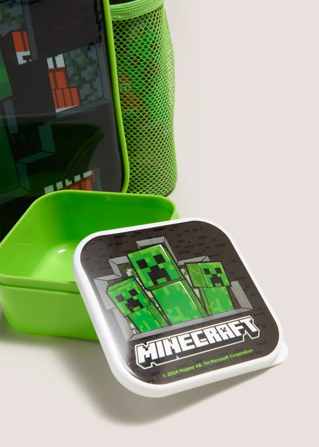 Minecraft Green Lunch Bag & Snack Box Set