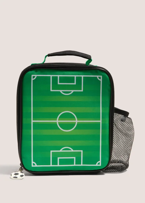 Black Football Field Lunch Bag & Snack Box Image 1