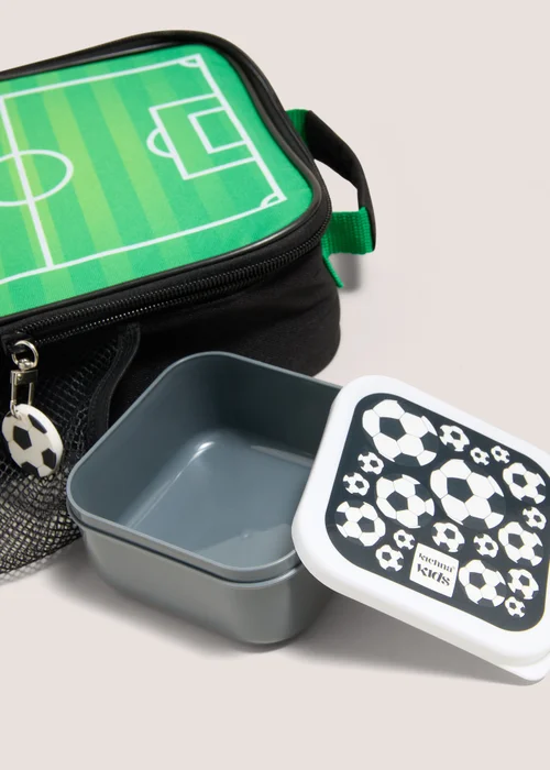 Black Football Field Lunch Bag & Snack Box Image 2