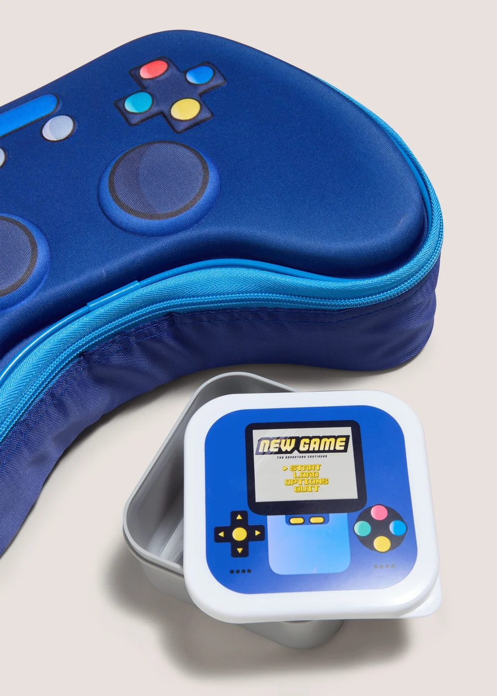 Blue Gaming Lunch Bag & Snack Box Image 2